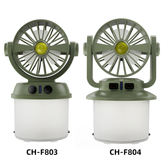 پنکه و چراغ کمپینگ چندکاره شارژی و خورشیدی مدلCH-F803