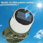 پنکه و چراغ کمپینگ چندکاره شارژی و خورشیدی مدلCH-F803